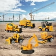 thumbnail image 2 of Coolplay 6PCS Mini Alloy Truck Forklift Bulldozer Excavator Die-Cast Vehicle Toy Set for 3 4 5 6 7 Year Old Boy Kids, 2 of 7