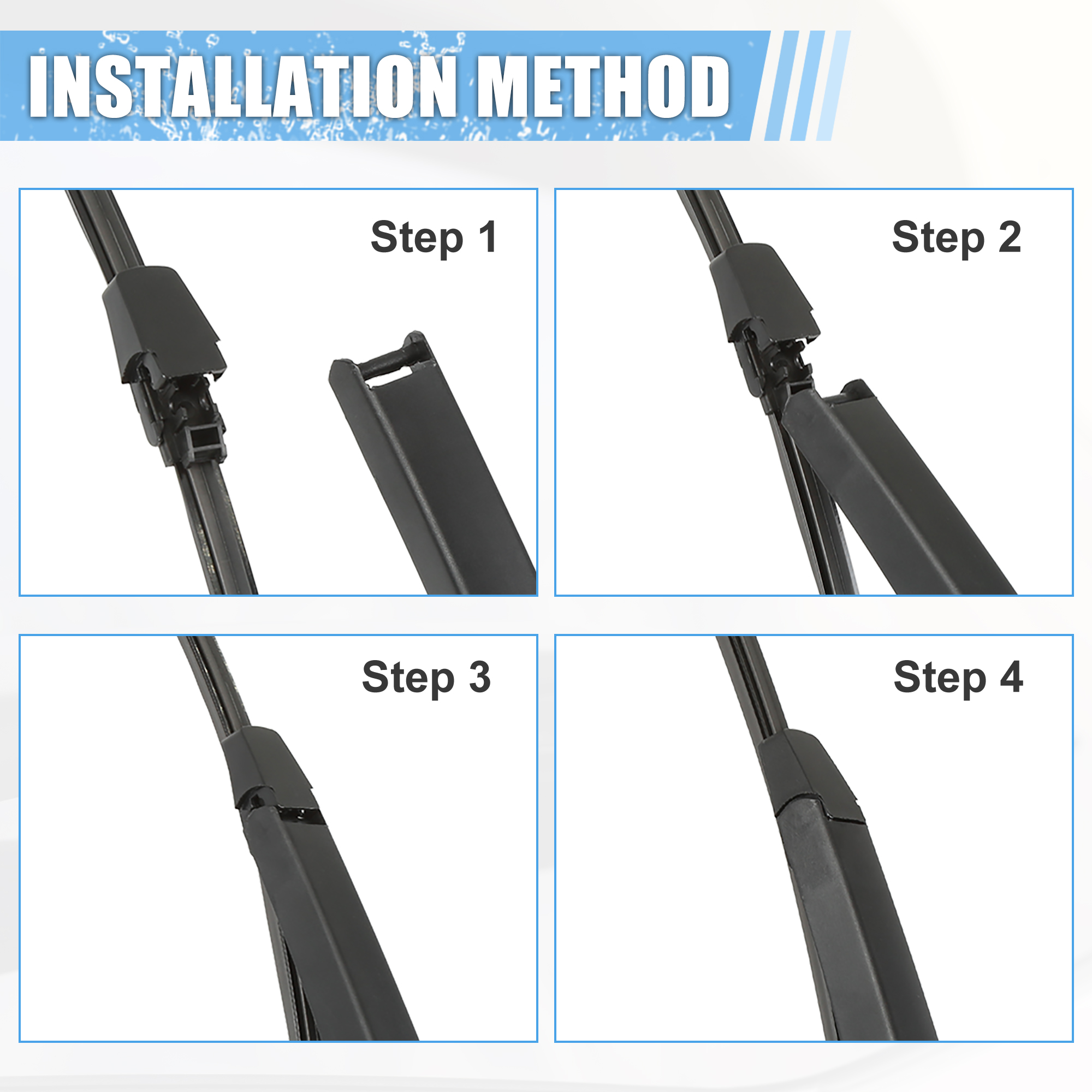 Unique Bargains Rear Wiper Blade Arm Set for VW Tiguan 2007-2015 Pack of 3