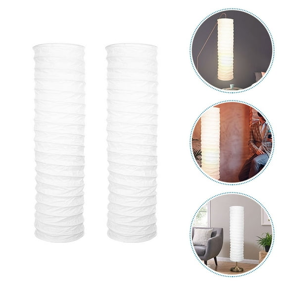 Pawsdot 2Pcs Large Lamp Shades for Floor Lamps White for Minimalist Style