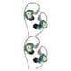 thumbnail image 3 of Moyic Auriculares con cable ZX3, auriculares internos portátiles de 109dB para interiores y exteriores, transmisión en vivo, auriculares cian sin micrófono 2Conjunto, 3 of 6