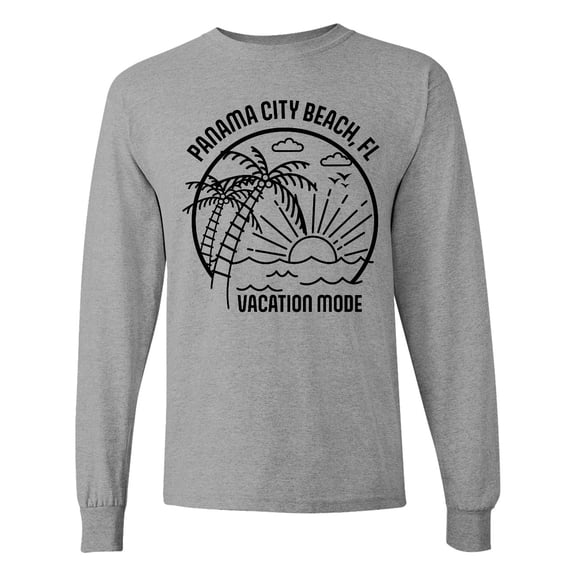 Inktastic Summer Vacation Mode Panama City Beach Florida Long Sleeve T-Shirt