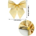 thumbnail image 2 of Tutuviw 12 Packs Mini Gold Christmas Bow Decorations for Christmas Tree Cute 1.96" Tree Ribbons Glitter Bow for Party Home Wreaths Gift Wrapping Supplies, 2 of 8