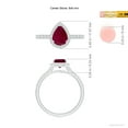 thumbnail image 4 of ANGARA Natural Pear-Shaped 1.15 ct Ruby Halo Engagement Ring in 14K White Gold for Women (Size-8x6mm) | July Birthstone Jewelry for Her, 4 of 9