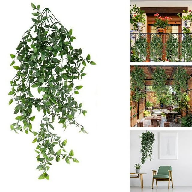Bgsha Artificial Hanging Plants Fake Mandala Vine Foliage Plastic Flower Leaf Decor