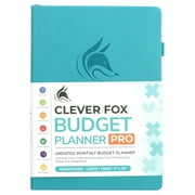 Clever Fox Budget Planner Pro - Financial Organizer + Cash Envelope Budget System. Monthly Finance Journal, Expense Tracker & Personal Account Book. Undated - Start Anytime. (7x10) - Turquoise