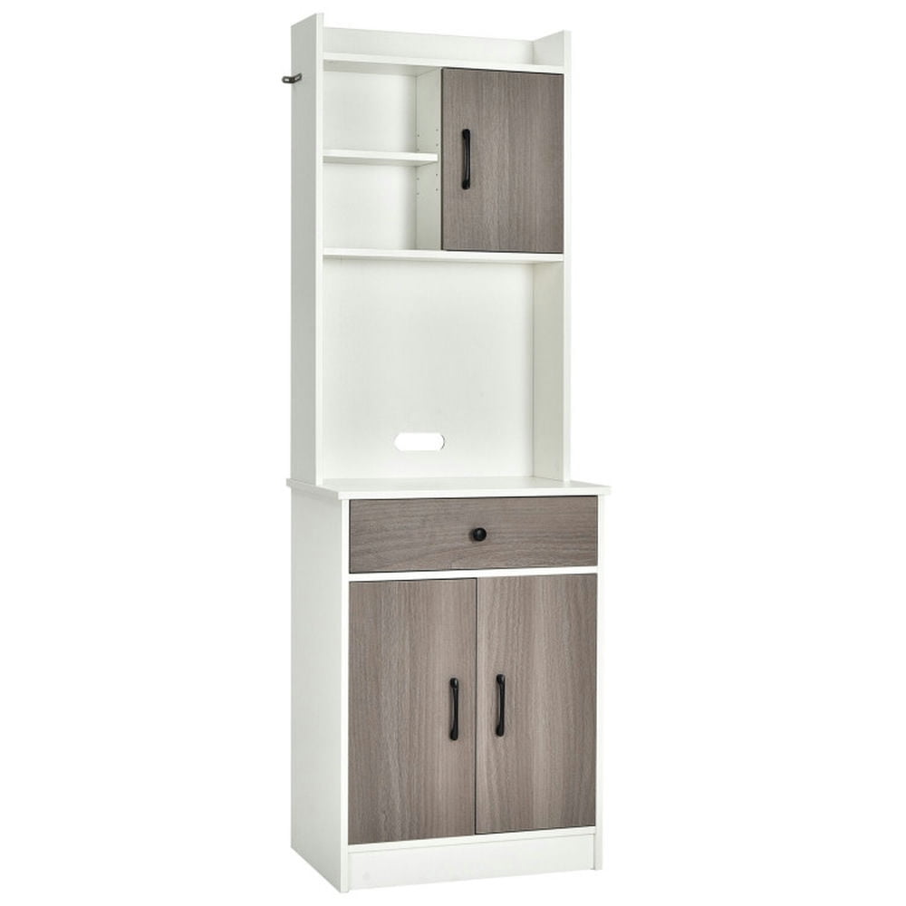 Finihen Kitchen Storage Cabinet, Buffet Sideboard, 3-Door 71 Inch Kitchen Buffet Pantry Storage Cabinet with Hutch and Adjustable Shelf, for Dining Room, Kitchen, Living Room, White Finihen Kitchen Storage Cabinet, Buffet Sideboard, 3-Door 71 Inch Kitchen Buffet Pantry Storage Cabinet with Hutch and Adjustable Shelf, for Dining Room, Kitchen, Living Room, White