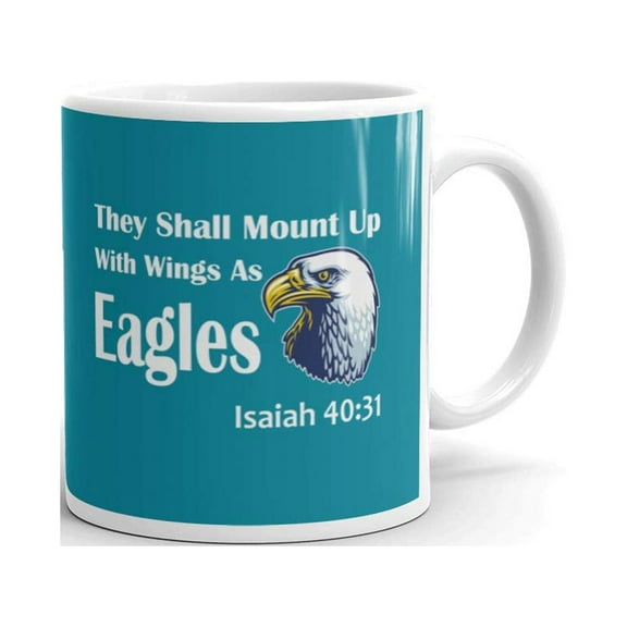 They Shall Mount up with Wings as Eagles Christian Coffee Tea Ceramic Mug Office Work Cup Gift 11 oz