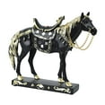 thumbnail image 2 of Estatua de caballo, adorno decorativo para mesa, regalo de cumpleaños, artesanía, figura de resina, escultura para decoración del hogar, estantería, Negro, 2 of 8