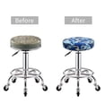 thumbnail image 3 of Spectacled Great White Shark Round Bar Stool Seat Covers, Elastic Round Chair Cover Stool Seat Slipcover Bar Stool Cushions Round Pad for 12-14 inch, 3 of 5