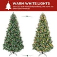 thumbnail image 6 of VIVATREES 6ft Pre-lit Flocked Artificial Christmas Tree Red Berries 956 Hinged Frosted Branch Tips Spruce w/ Pine Needle 250 Warm White LED Lights Foldable Base, 6 of 9