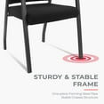 thumbnail image 7 of KLASIKA Desk Chair No Wheels, Arm Chair with Ergonomic Lumbar Support and Thickened Seats Cushion, Waiting Room Chairs for Office School Church Guest Reception, 2 Pack Black, 7 of 7