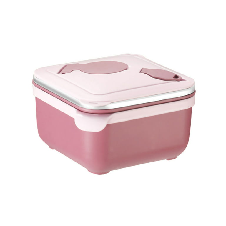1pc Square Stainless Steel 304 Food Storage Container With Lid For