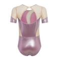 thumbnail image 2 of TSSOE Kids Girls Figure Ice Skating Jumpsuit Sparkly Rhinestone Gymnastics Bodysuit Rhythmic Dance Leotard Pink 12, 2 of 4