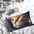 thumbnail image 5 of Pofeuu Astronaut Cat Print Polyester Microfiber Plush Pillowcases, Super Soft and Cozy Pillow Case Covers with Envelop Closure（Pillow core not included）-16"x24", 5 of 6