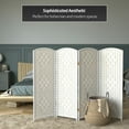 thumbnail image 6 of Red Lantern 4 ft. Short Diamond Weave Fiber Folding Screen - White - 4 Panel, 6 of 7