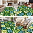 thumbnail image 5 of Large Area Rugs for Living Room Bedroom, St. Patrick's Day 8'x10' Rug Washable Carpet Runner Indoor Outdoor, Green Blue Lucky Shamrocks Rustic Leaves Non Slip Floor Mats Rug for Kitchen, Patio, 5 of 8