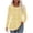 Yellow, variant on Quinlirra Blouses for Women Business Casual Plus Size Women's Casual Fashion Pullover Pleated Round Neck Printed Long Sleeved Shirt