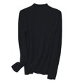 thumbnail image 4 of IMENGL Women's spring solid semi high neck pullover, Blue 2XL, Size M-2XL, 4 of 4