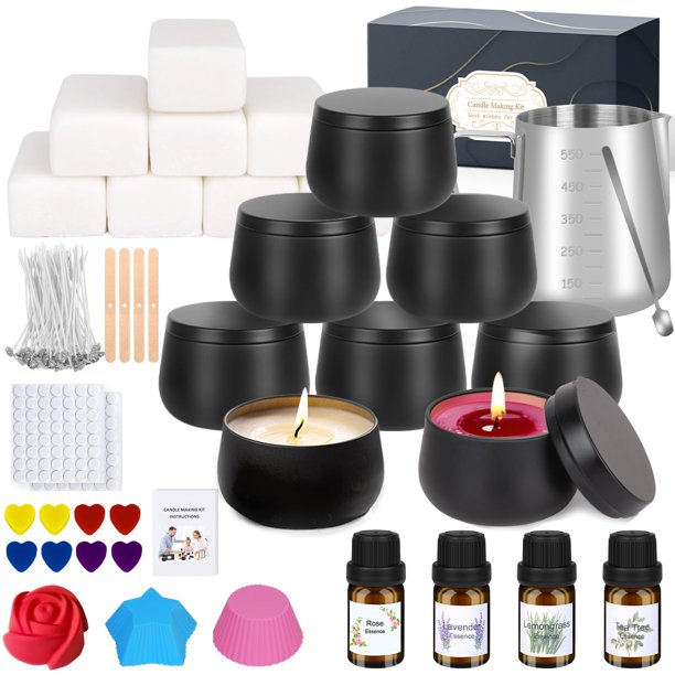 Kit para hacer velas Aottom DIY, cera de soja con aceites y tintes