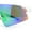 Clear - Green Mirror, variant on Polarized Mens Cool Mirror Curved Shield Rimless Plastic Sport Sunglasses Black - Blue Mirror