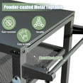 thumbnail image 3 of Witaxima 3-Shelf Outdoor Grill Table with Wheels, 42.24" x 21.65" x 32.67" BBQ Prep Cart for Blackstone Griddle, Rust-Proof Grey Metal Table with Propane Tank Hook & Tool Hooks, 3 of 7