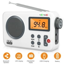 Portable AM Radio, EEEkit Personal Pocket Stereo Radio with Best Reception, LCD Screen, Earphone Port, Compact Transistor Radios for Camping, Traveling, Powered by 4AA Batteries(Not Included)