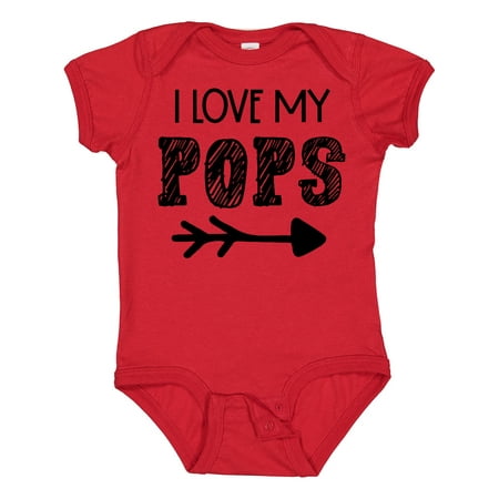 

Inktastic I Love My Pops with Arrow Boys or Girls Baby Bodysuit