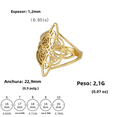 thumbnail image 2 of Skyrim Witchcraft Knot Ring Celtic Style Triquetra Stainless Steel Protection Amulet, 2 of 5
