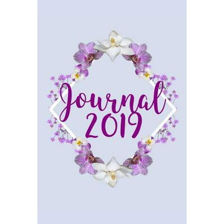 Lavender Finish - Journal 2019 : Elegant White Lavender Orchid Pansies Flowers Dairy Notebook Matte Finish 6x9in 120 Pages Blank Lined