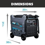 Pulsar 9500W Tri-Fuel Inverter Generator - Gasoline, Propane, Natural Gas, Remote Start, CO Sentry, Portable Backup Generator for Home Use (GS95TiSCO)