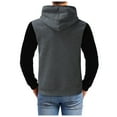 thumbnail image 4 of LEEy-world Hoodies for Men Men'S Sweatshirt, Ecosmart Hoodie, Cotton-Blend Hooded Sweatshirt, Plush Pullover Hoodie Grey,4XL, 4 of 5
