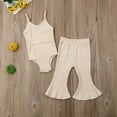 thumbnail image 2 of 2 Pcs Body Sans Manches pour Bébé Fille + Pantalons Évasés Longs, 2 of 5