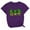 Purple, variant on Fesfesfes Workout Tops for Women Short Sleeve Women Casual Round Neck Short-sleeved Printed T-shirt Top Womens Tops M(US:6)