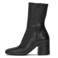 thumbnail image 3 of YDN Women Fashion Calf Boots Square Closed Toe Side Zippers Booties Block Mid Heels Business Daily Office Shoes Size 7 Black, 3 of 5