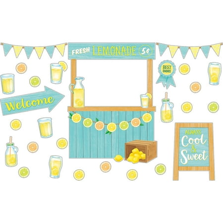 UPC: 0088231984917 | Teacher Created Resources Lemon Zest Lemonade Stand Bulletin Board Set (TCR8491)
