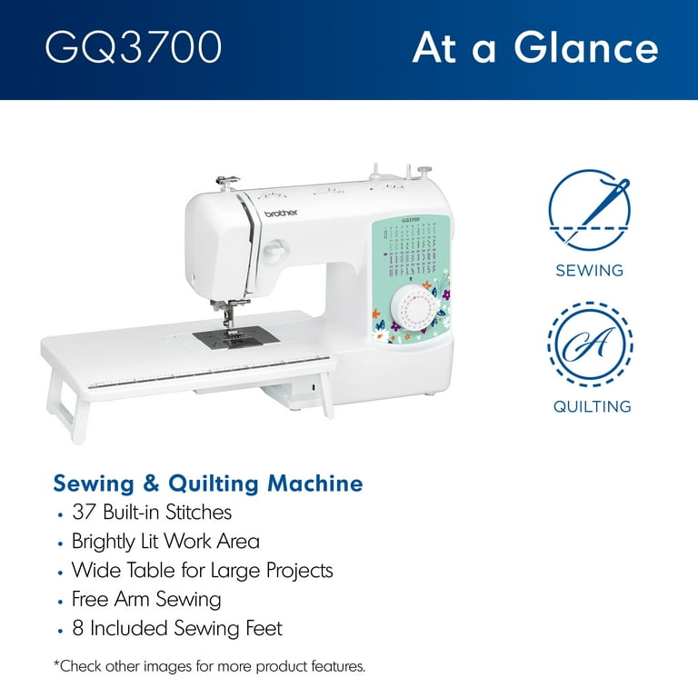 Brother XR3774 Sewing And Quilting Machine With 37 Built-In Stitches, Wide  Table, 8 Included Sewing Feet