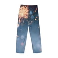 thumbnail image 3 of Lsque Gold And Blue Fireworks Print Men's Pajama Pants, Lounge Pant - Comfortable Home Wear,Elastic Waistband, Stylish Design-XX-Large, 3 of 9
