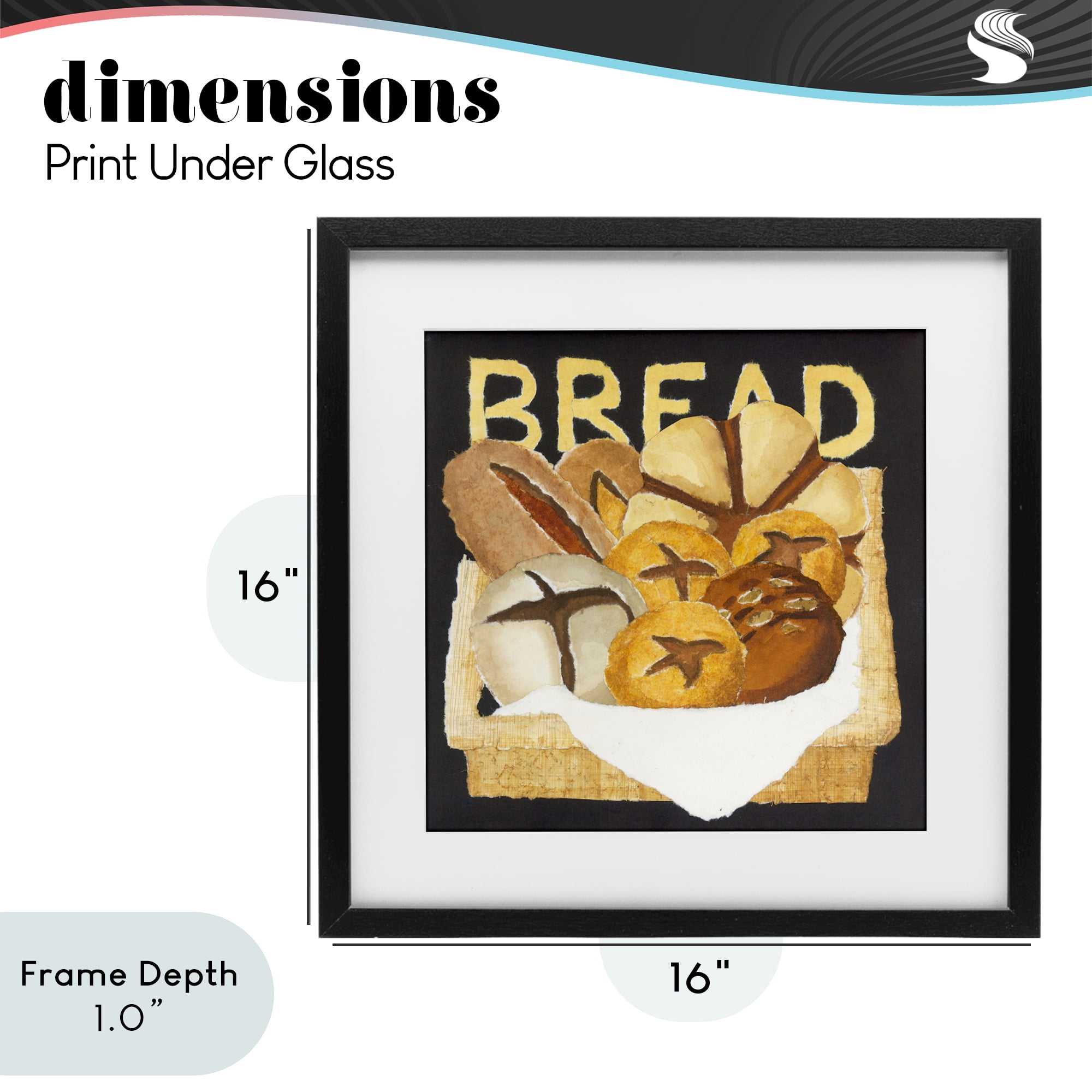 Stupell Industries Bread Assorted Box Black Framed Print Under Glass, design by Nancy Overton