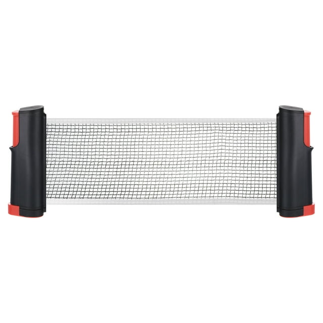 Red de ping pong retráctil Uxcell de hasta 2" portátil y reemplazo de postes para cualquier mesa, negro y rojo