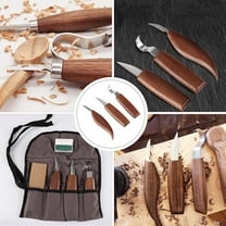 Supvox Brown Knives with Ergonomic Handle for Carving Durable Stainless Steel 3pcs