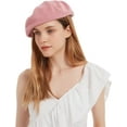 thumbnail image 3 of CoCoMangos Cotton French Beret Hat Summer Knitted Soft Thin Beret Hat Slouchy Loose Painters Hat Solid Color for Women, 3 of 7
