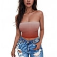 thumbnail image 2 of Tube Top for Women, Sleeveless Strapless Solid Color Polyester Top with Elastic Band, Regular Length, Black L, 2 of 5