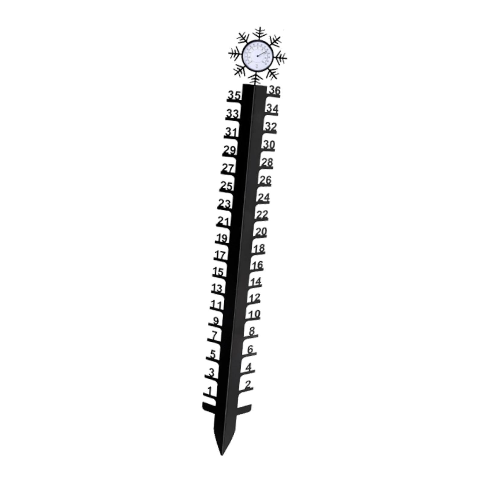 oshhni Snow Gauge Metal Accurate Scale Depth Measuring Tool for Patio Lawn Backyard