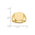 thumbnail image 5 of Solid 14k Yellow Gold Men's Engravable Signet Ring (15.2mm) - Size 12, 5 of 5