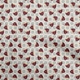 thumbnail image 1 of oneOone Polyester Spandex Maroon Fabric Utensils Cup Craft Projects Decor Fabric Printed By The Yard 56 Inch Wide, 1 of 4