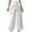 White, variant on WIZUTIZ Women Work Pants Retro Trendy Baggy Wide Leg Trousers Elastic Spandex High Rise 7/8 Length Trousers Solid Straight Leg Drawstring Ruffled Dress Pants for Teen Girls Cycling Vacation Black