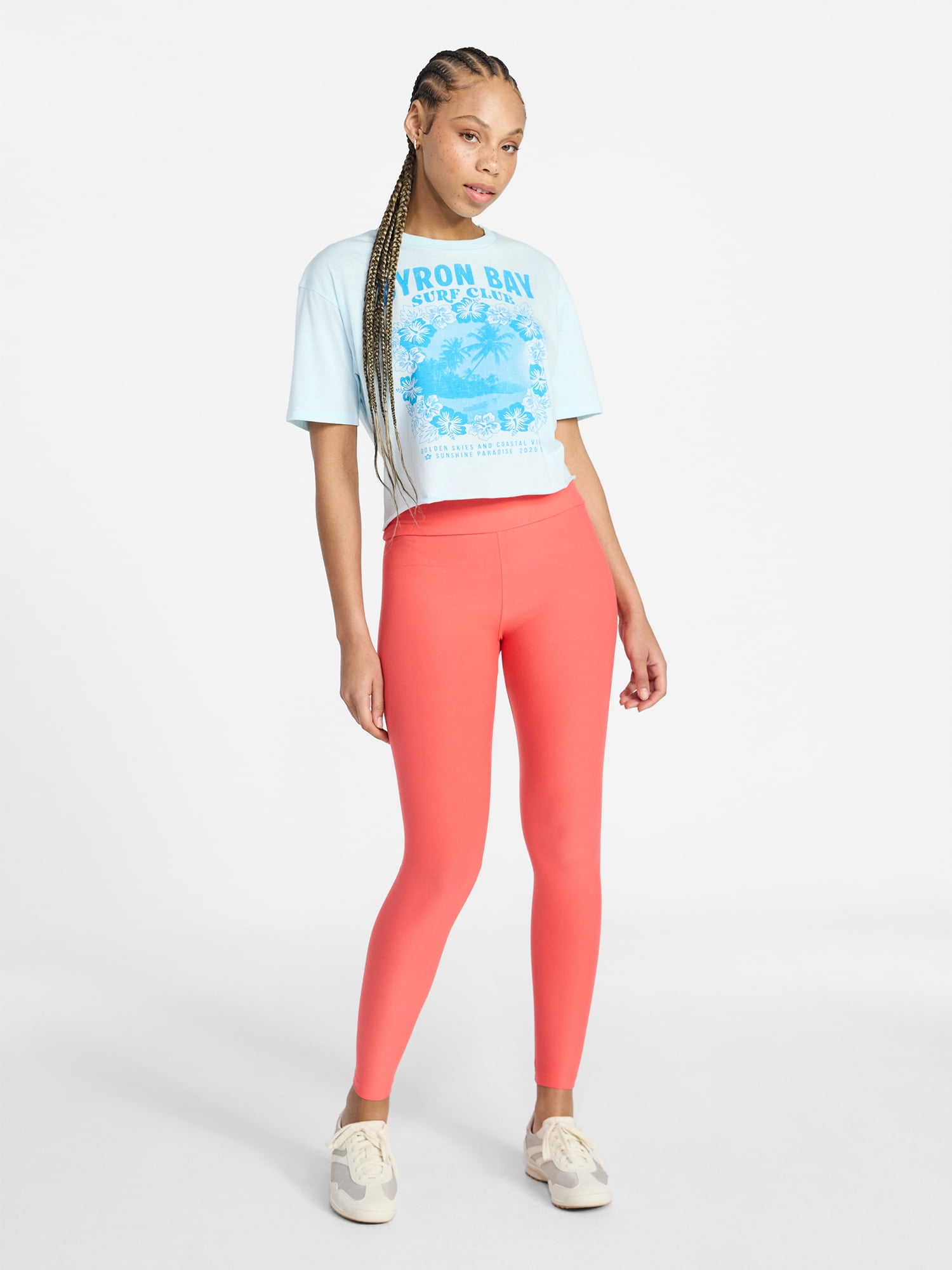 No Boundaries Super Soft Core Ankle Leggings, 27.5'' Inseam, Women's and Women's Plus XXS-4X