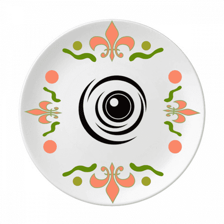 

Vector Eye Decoration Pattern Black Flower Ceramics Plate Tableware Dinner Dish
