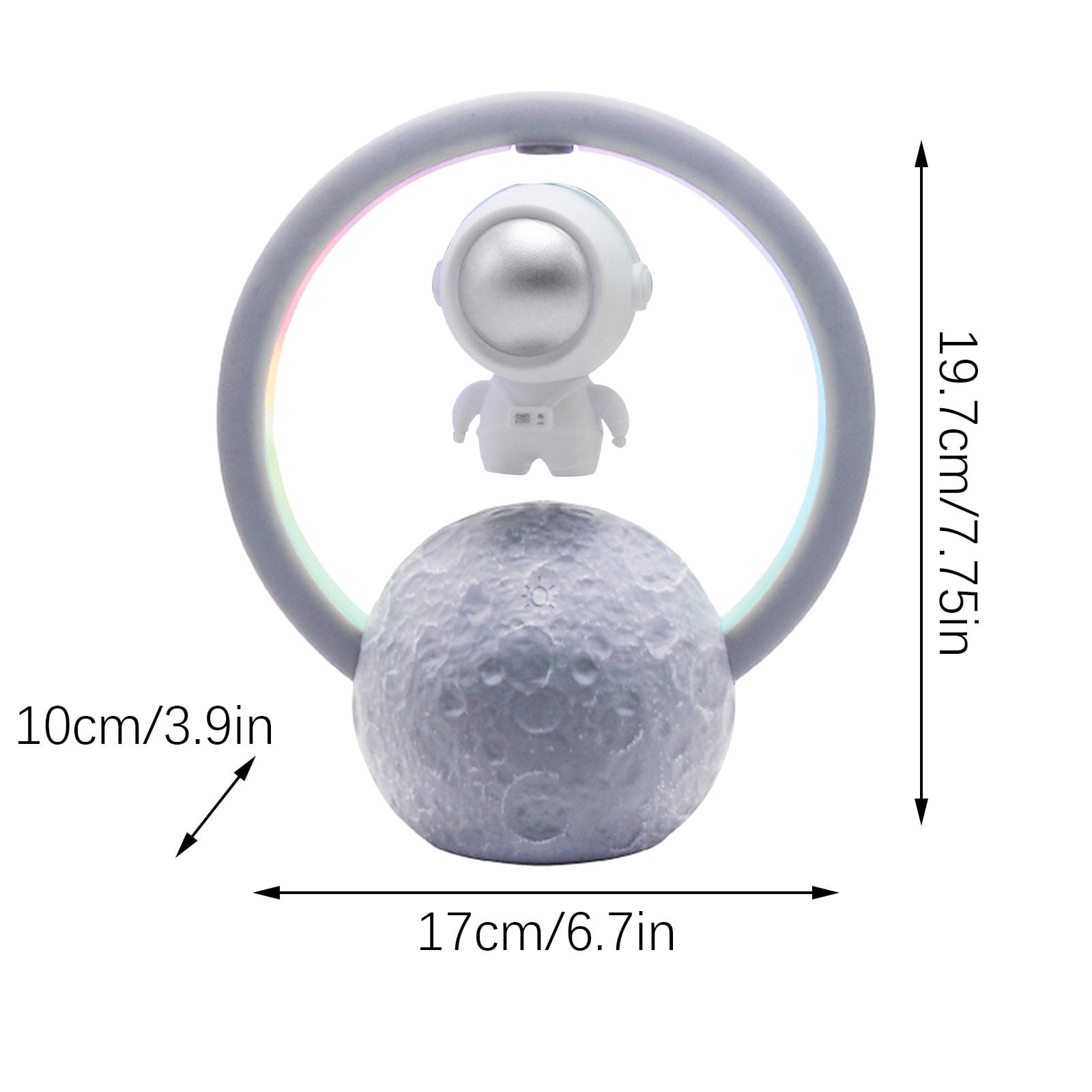Ycolew Magnetic Levitating Bluetooth Speaker with LED Light,Cool Gadgets Floating Speaker, Maglev Speaker Lamp for Home Office Desk Decoration,Cool Tech Gift for Men Father Boys