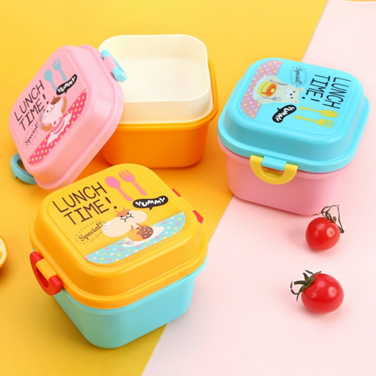 GROFRY Lunch Box Large Capacity Food Fruit Container Portable Children  Cartoon Bento Box Picnic Snack Box Microwave Storage